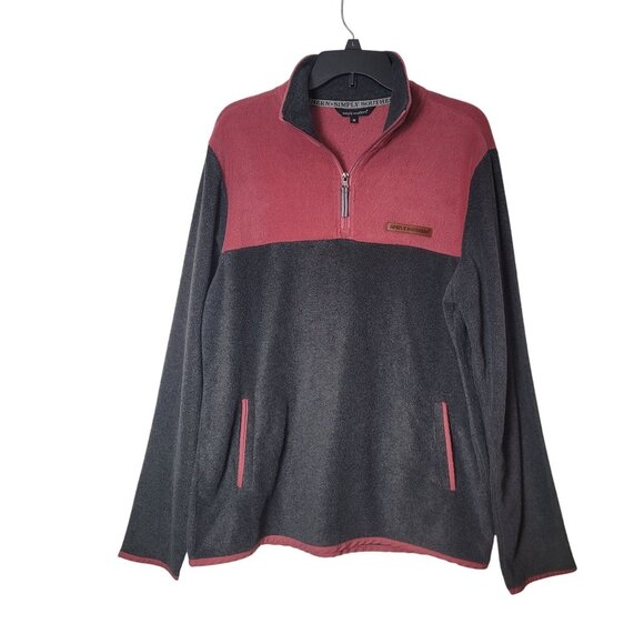 Simply Southern Womens Fleece Pullover Quarter-Zip Colorblock Pink & Gray Size M - Picture 10 of 13